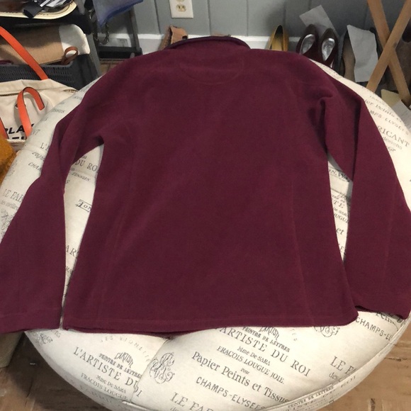 L.L. Bean red fleece pullover size small - Picture 4 of 4
